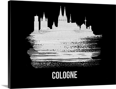 Cologne Skyline Brush Stroke White