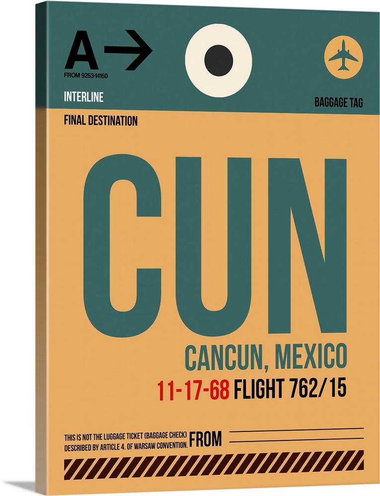 CUN Cancun Luggage Tag I