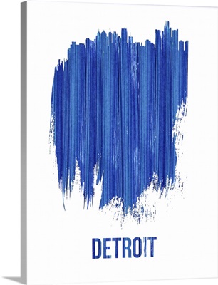 Detroit Brush Stroke Skyline Blue