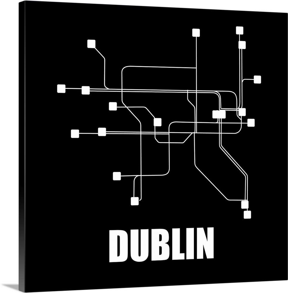 Dublin Black Subway Map