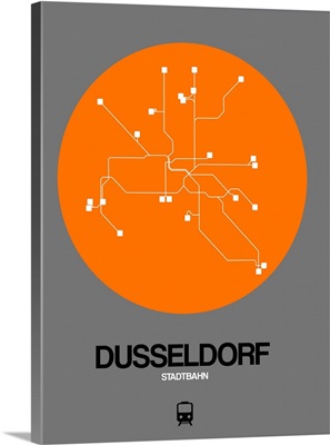 Dusseldorf Orange Subway Map
