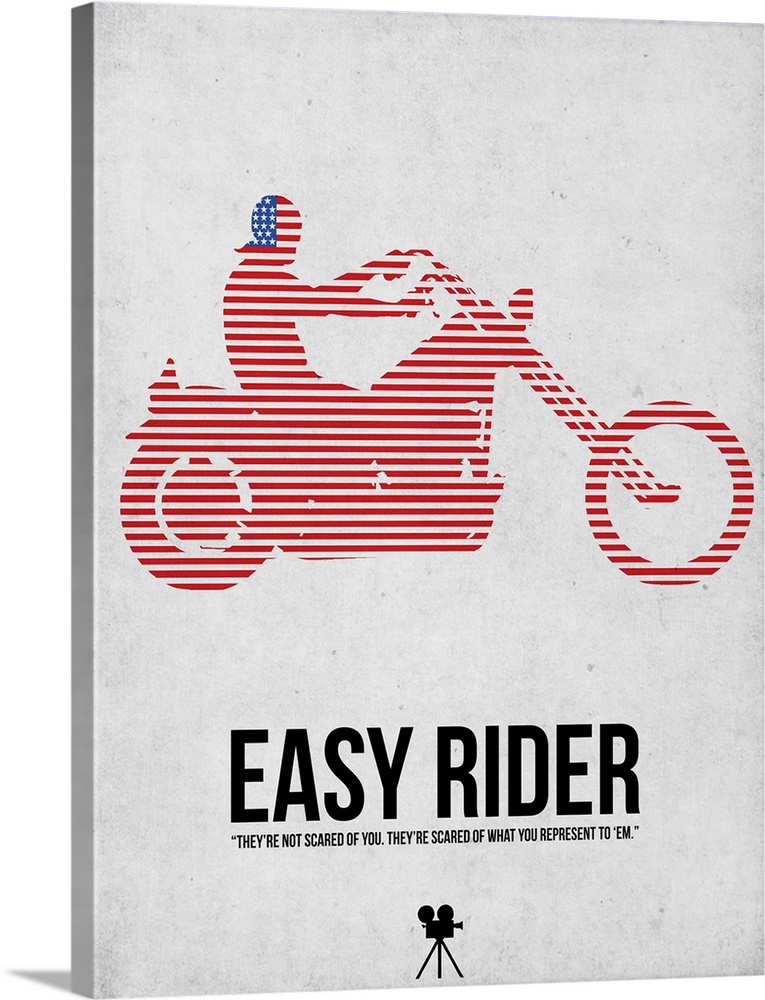 Contemporary minimalist movie poster artwork of Easy Rider.