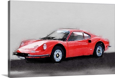 Ferrari Dino 246 GT Watercolor