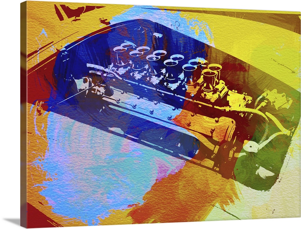 Ferrari Engine Watercolor
