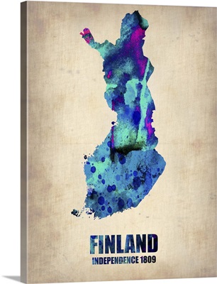 Finland Watercolor Map