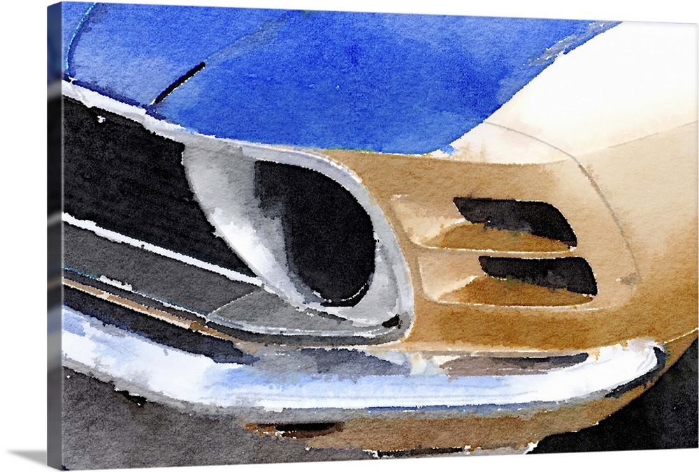 Ford Mustang Front Detail Watercolor