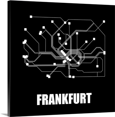 Frankfurt Black Subway Map