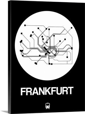 Frankfurt White Subway Map