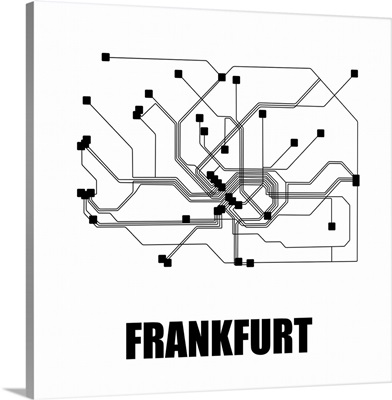 Frankfurt White Subway Map
