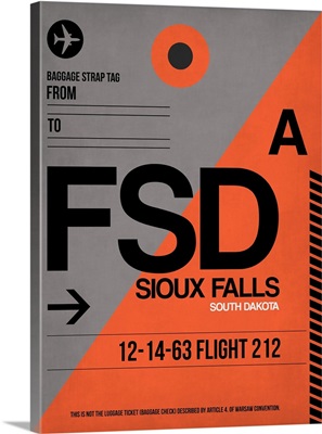 FSD Sioux Falls Luggage Tag I