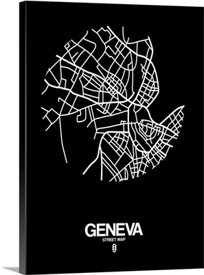 Geneva Street Map Black
