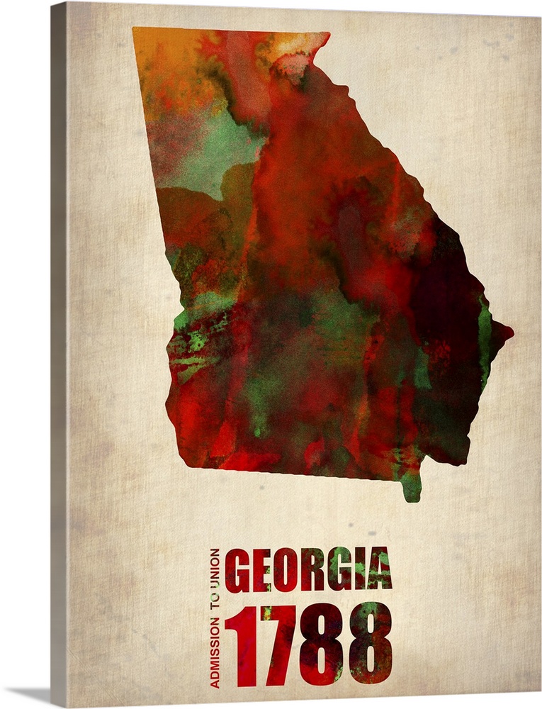 Georgia Watercolor Map