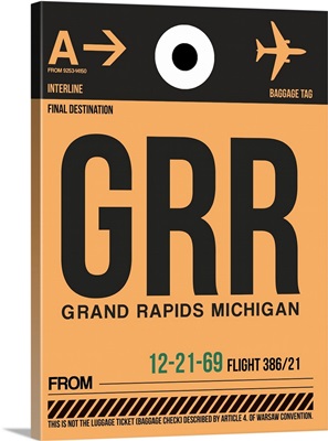 GRR Grand Rapids Luggage Tag I