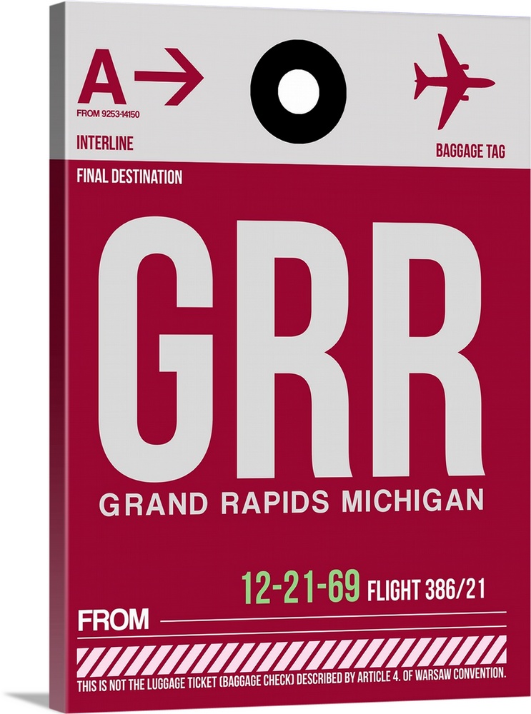 GRR Grand Rapids Luggage Tag II