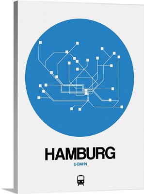 Hamburg Blue Subway Map