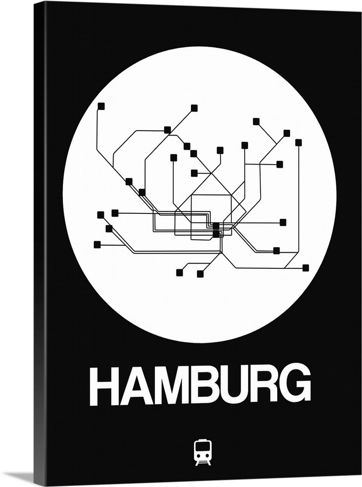 Hamburg White Subway Map