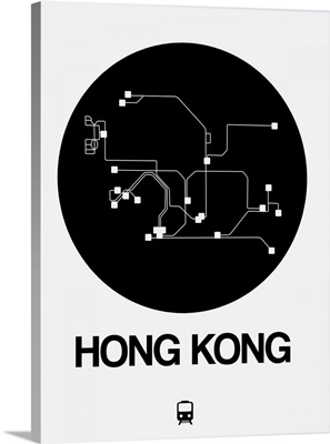 Hong Kong Black Subway Map