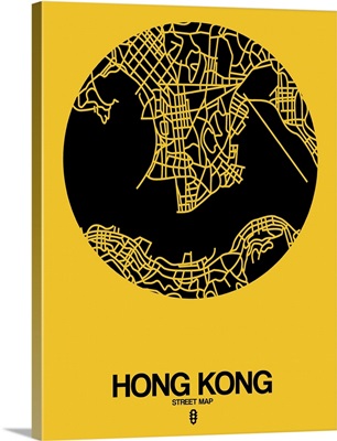 Hong Kong Street Map Yellow