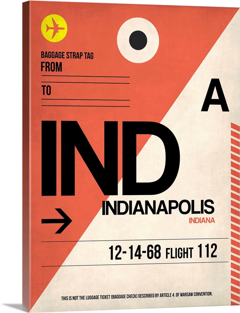 IND Indianapolis Luggage Tag I