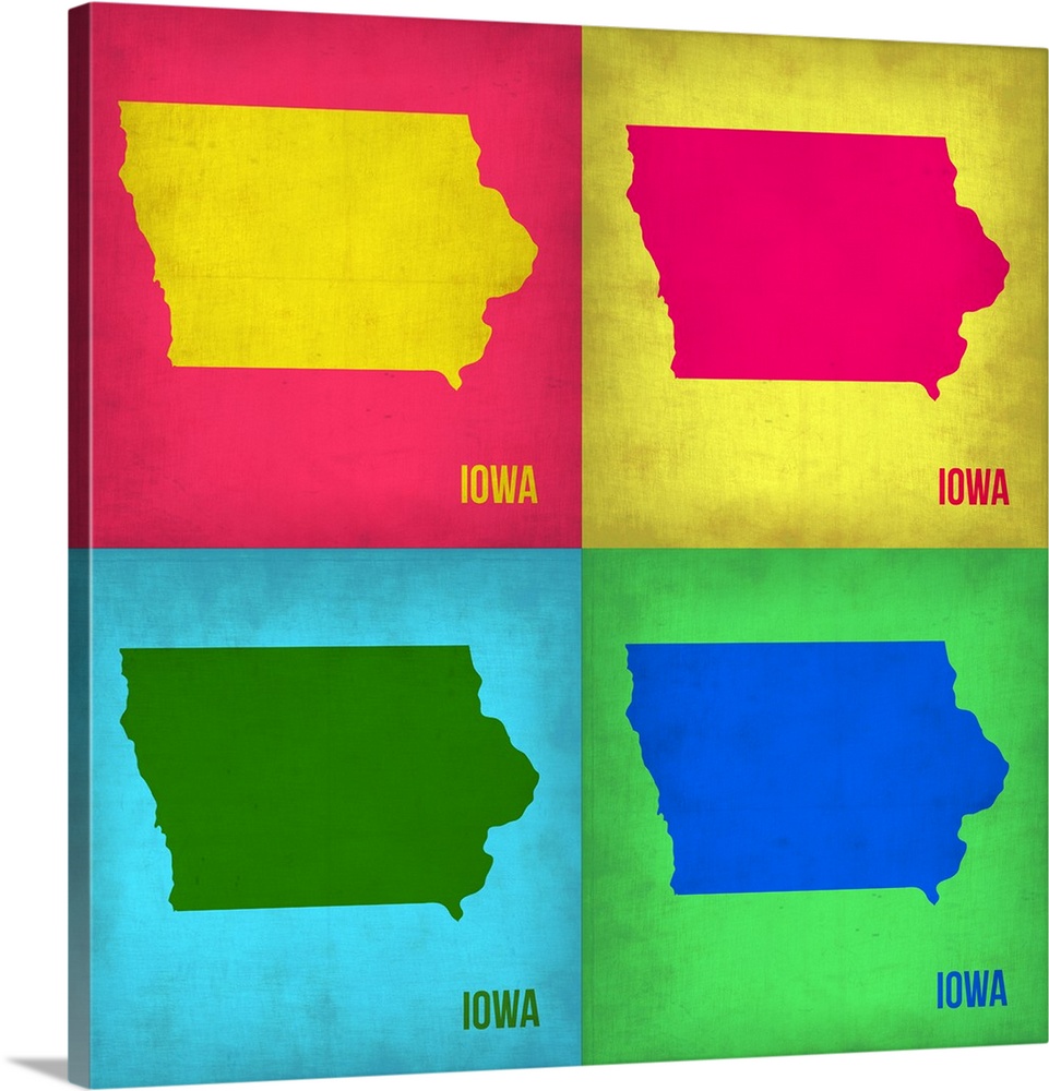 Iowa Pop Art Map I