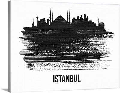 Istanbul Skyline Brush Stroke Black II