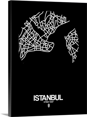 Istanbul Street Map Black