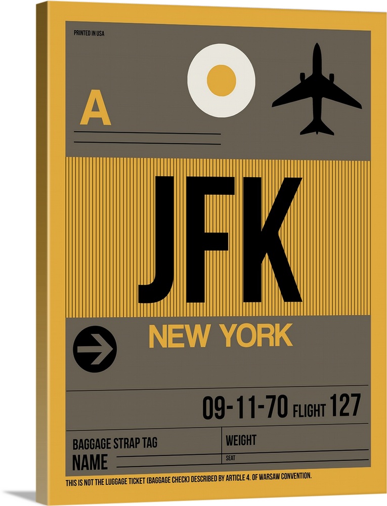 JFK New York Luggage Tag III