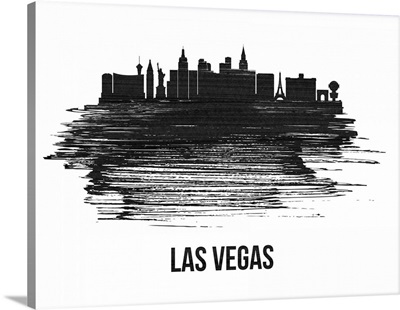 Las Vegas Skyline Brush Stroke Black II