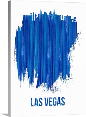 Las Vegas Skyline Brush Stroke Blue