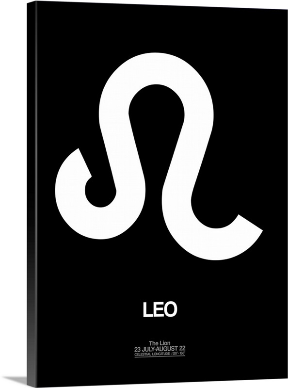 Leo Zodiac Sign White | Great Big Canvas