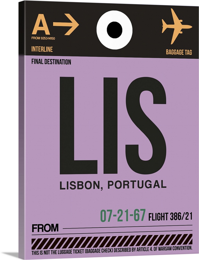LIS Lisbon Luggage Tag I