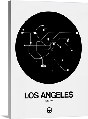 Los Angeles Black Subway Map