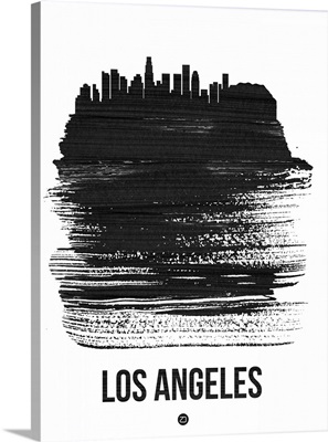 Los Angeles Skyline Brush Stroke Black