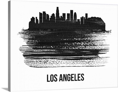 Los Angeles Skyline Brush Stroke Black II
