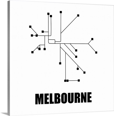 Melbourne White Subway Map