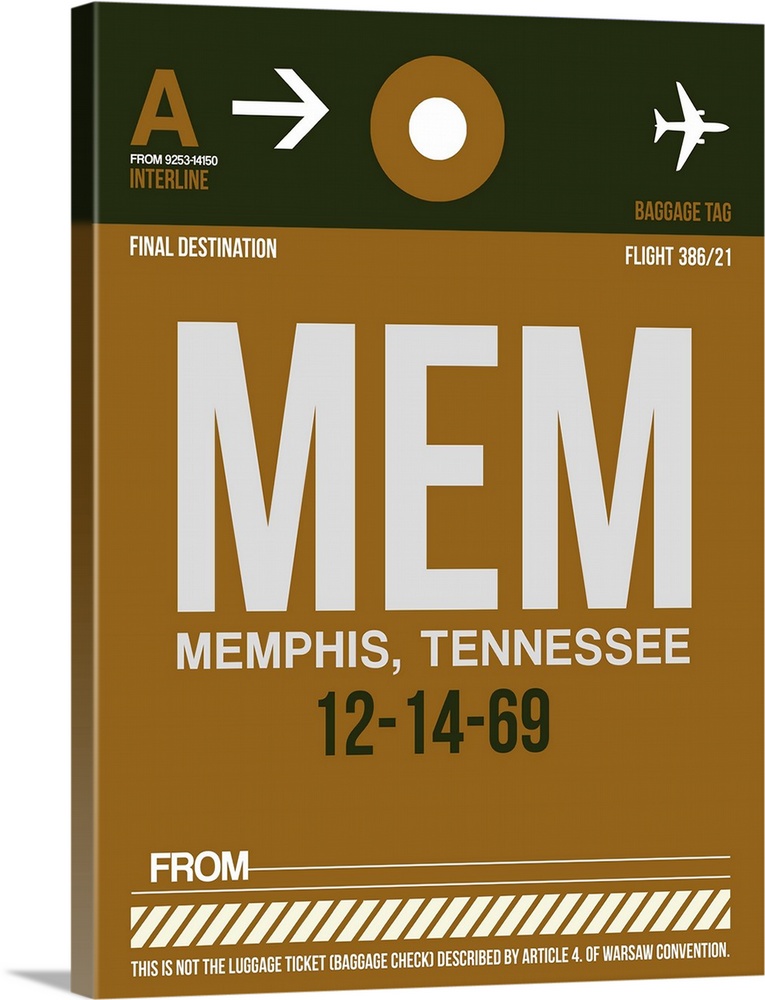 MEM Memphis Luggage Tag I