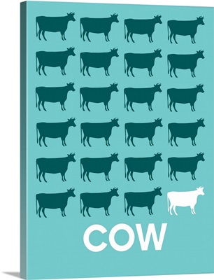 Minimalist Animal Poster - Cow