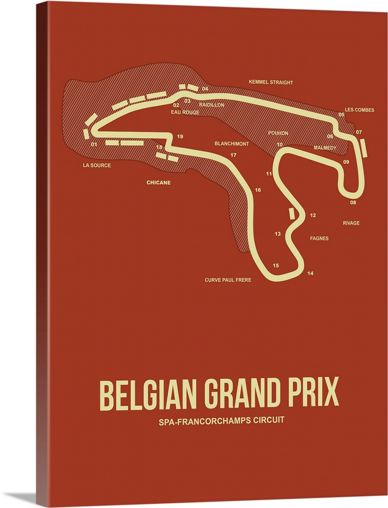 Minimalist Belgian Grand Prix Poster II