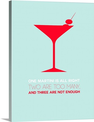 Minimalist Beverage Poster - Martini - Red
