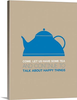 Minimalist Beverage Poster - Tea - Blue
