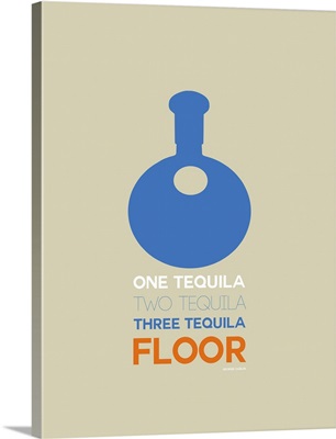 Minimalist Beverage Poster -Tequila - Blue