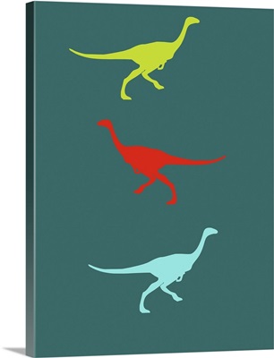 Minimalist Dinosaur Family Poster I
