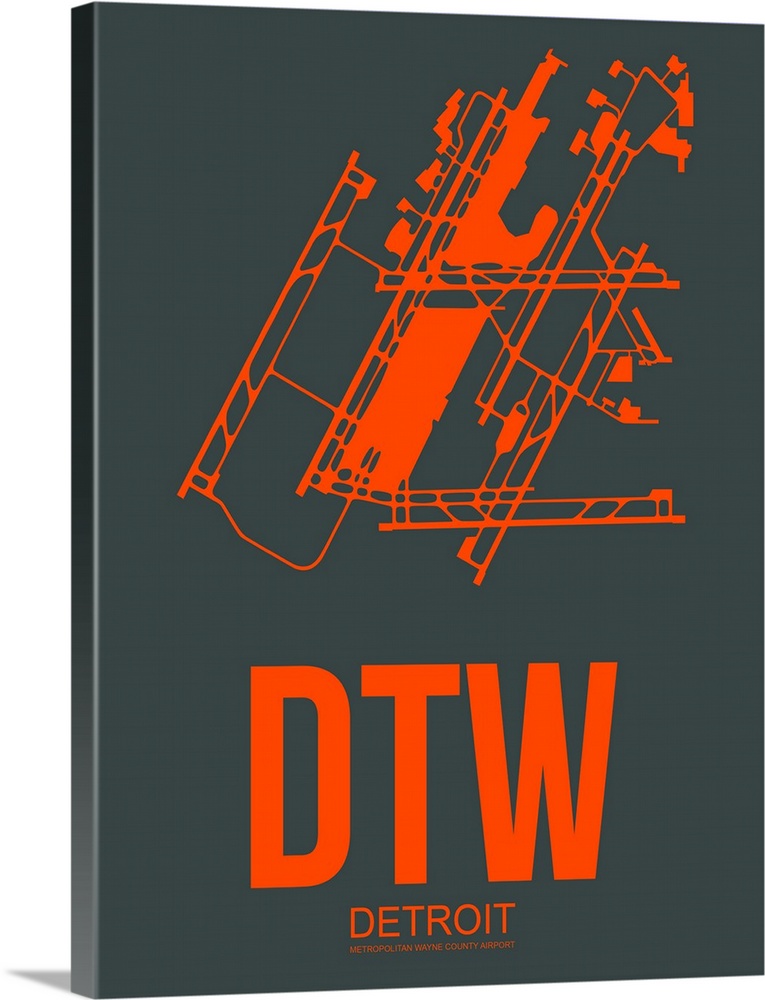 Minimalist DTW Detroit Poster III