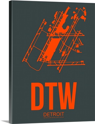Minimalist DTW Detroit Poster III