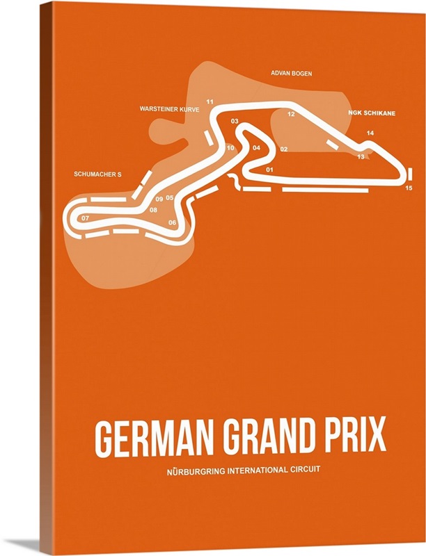 Minimalist German Grand Prix Poster Iii Wall Art Canvas Prints Framed