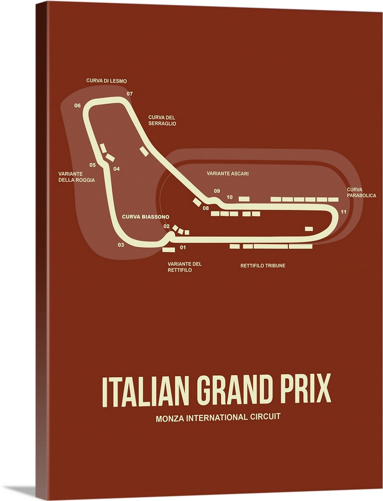 Minimalist Italian Grand Prix Poster III