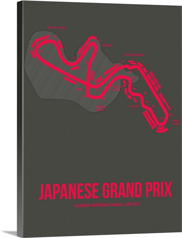 Minimalist Japanese Grand Prix Poster III | Great Big Canvas
