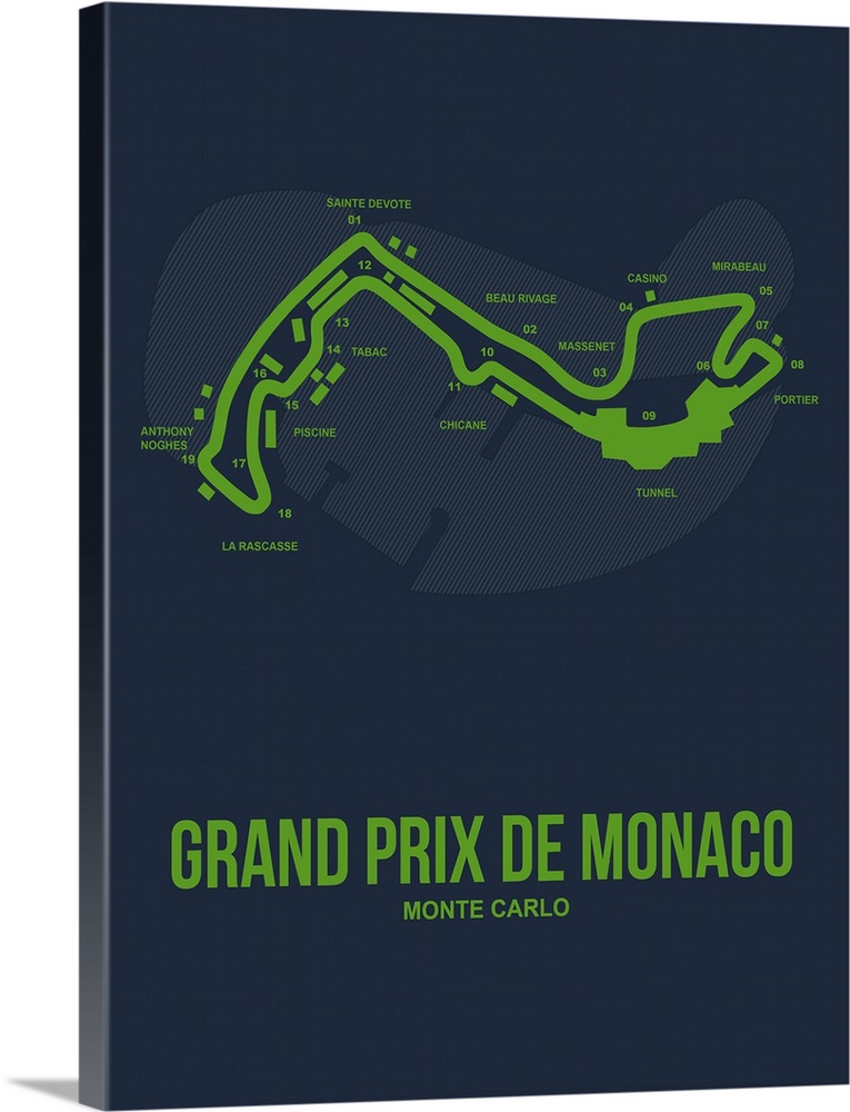 Minimalist Monaco Grand Prix Poster II
