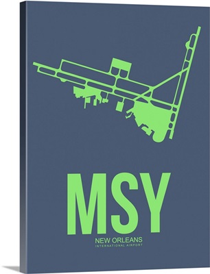 Minimalist MSY New Orleans Poster II