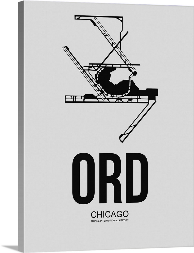 Minimalist ORD Chicago Poster III
